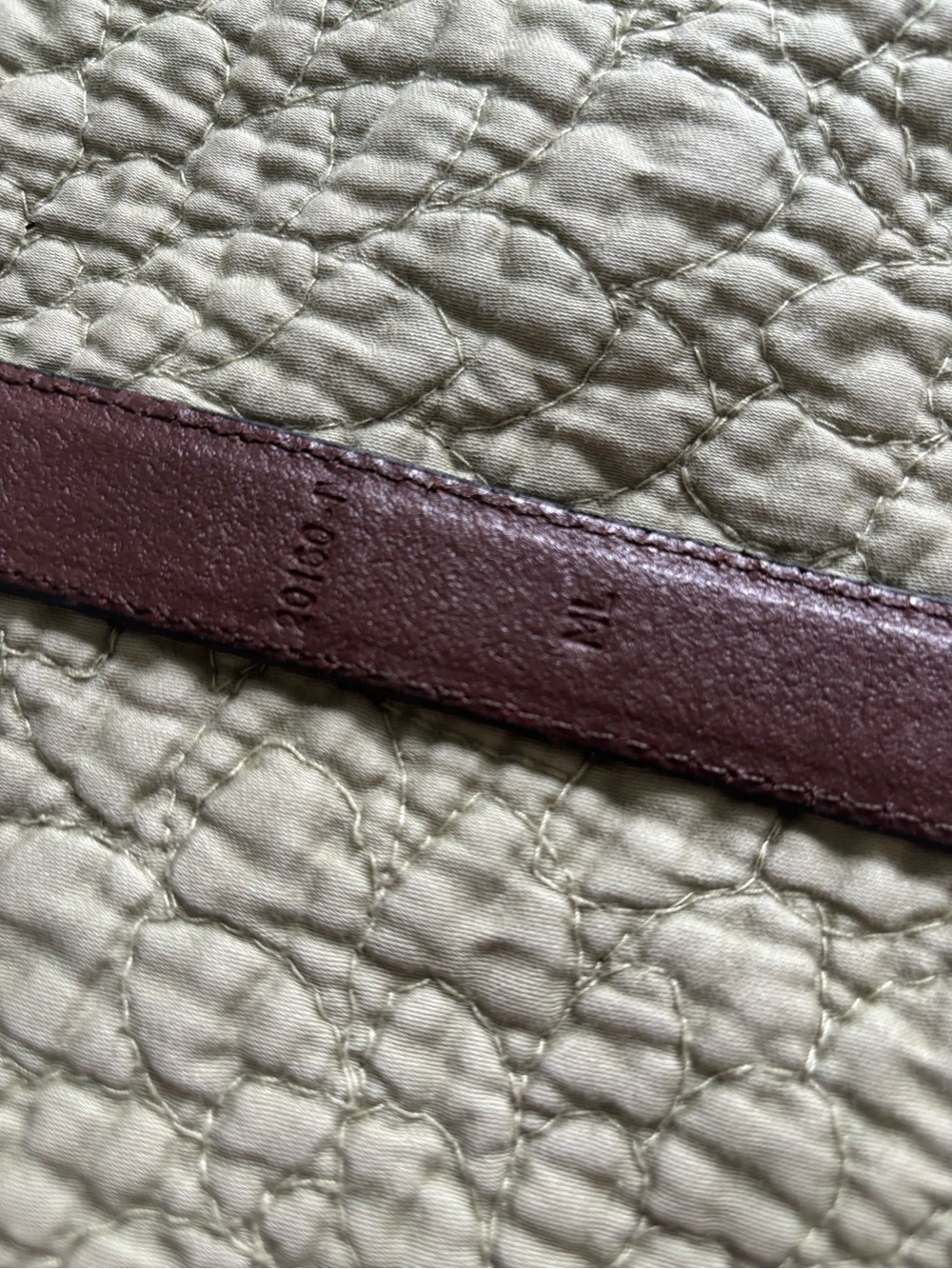 Brown Leather Belt w/ Gold Hook Hardware M/L - Picture 3 of 7